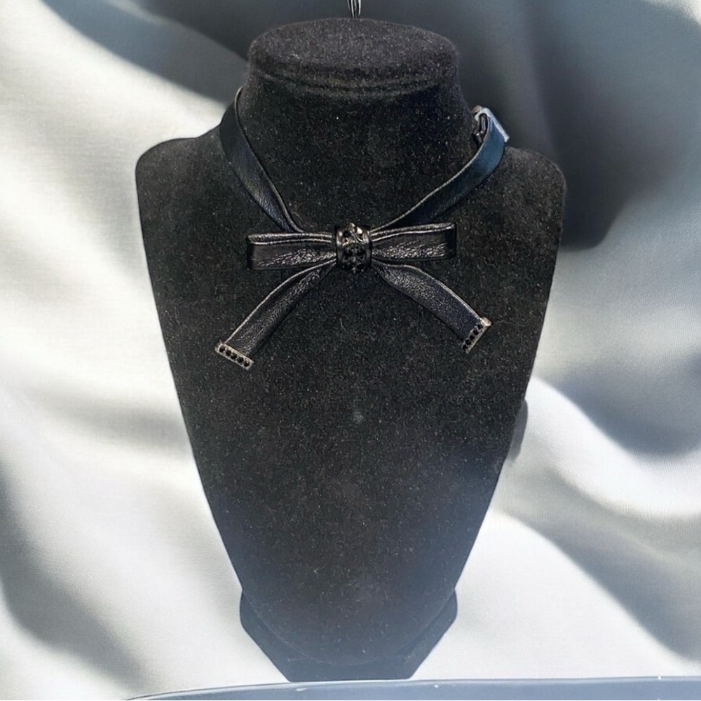 Rare Barrera Vintage Black Bow Choker